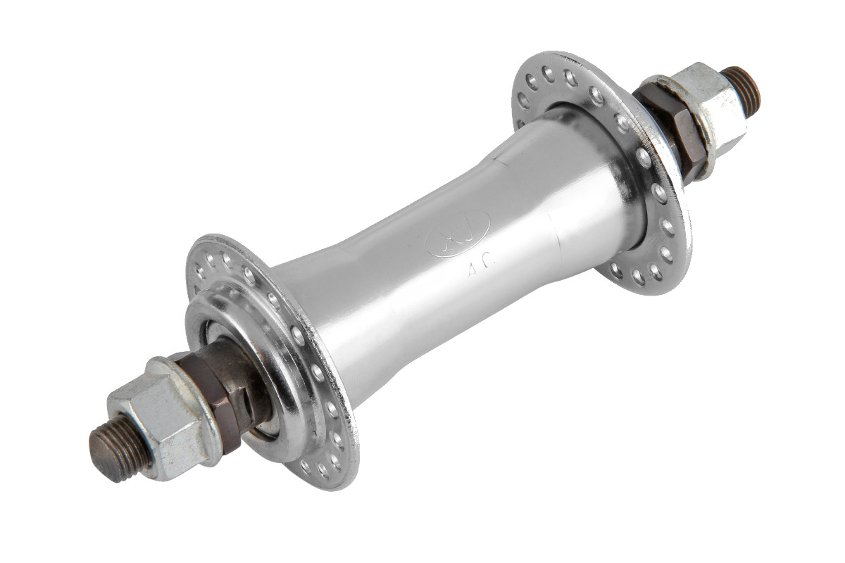 Втулка передняя KT-122FQR 100*108MM W/QR 36H, сталь, серебристая Втулка передняя KT-122FQR 100*108MM W/QR 36H, сталь, серебристая