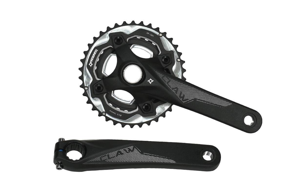 Система PROWHEEL CLAW-581-TT 28/38T,175MM,AL-6061-T6,CHAINLINE:49,BCD:104/64, W/PW-MBB73+,черный